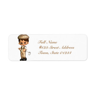 Golfer Caricature Mailing Labels
