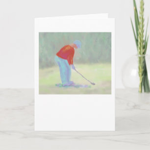 Golfer, carte de voeux
