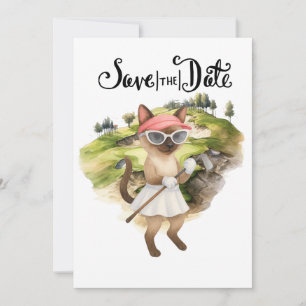 Golfer Cat Bride Bachelorette Party Vrouw Golfer Kaart