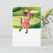 Golfer Cat tournament Kaart (Staand voorkant)