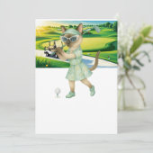 Golfer Cat  tournament Kaart (Staand voorkant)