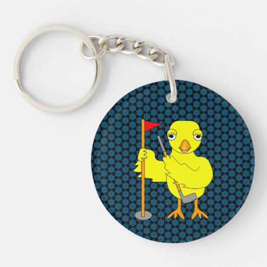 Golfer Chick Sleutelhanger (Voorkant)