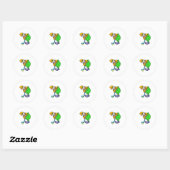 Golfer Clown Ronde Sticker (Vel)