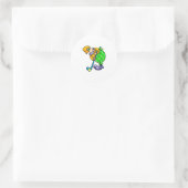 Golfer Clown Ronde Sticker (Tas)