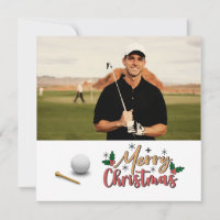 Golfer Creëer je eigen kerst Kaart