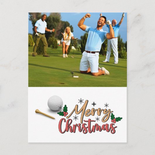 Golfer Créez votre propre carte de Noël (Devant)