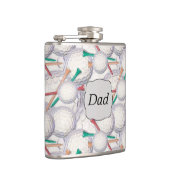 Golfer Dad Golf Balls Pattern Heupfles (Rechts)