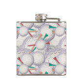 Golfer Dad Golf Balls Pattern Heupfles (Achterkant)