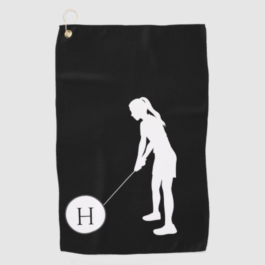 Golfer dames Golf Golfhanddoek (Voorkant)