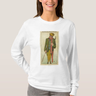 Golfer die een ramp had op de links t-shirt