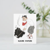  Golfer die Golf speelt, bespaar de Datum! Aankondigingskaart (Staand voorkant)