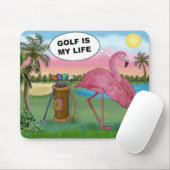 Golfer Flamingo - Golf is mijn leven Muismat (Met muis)