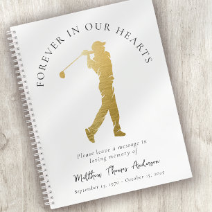 Golfer Forever in Our Hearts Uitvaart Gastenboek Notitieboek