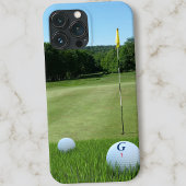 Golfer Foto Golf Bal Monogrammed Groen Case-Mate iPhone Case