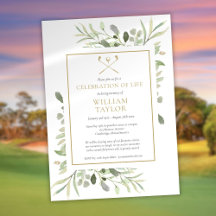 Golfer Funeralie Levensviering Groene decoratie