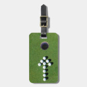 GOLFER FUNNY GIFTS, GOLF DIE GROENE FUN PERSONEEL  BAGAGELABEL (Voorkant verticaal)