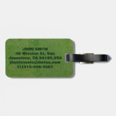 GOLFER FUNNY GIFTS, GOLF DIE GROENE FUN PERSONEEL  BAGAGELABEL (Achterkant horizontaal)