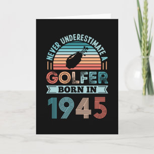Golfer geboren in 1945 Golfing 80th Birthday Gift Kaart