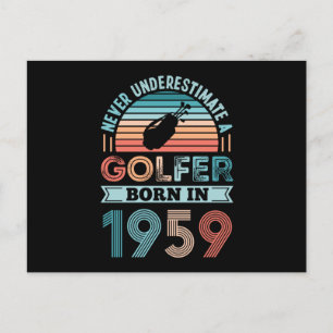 Golfer geboren in 1959 Golfen 70e Verjaardagscadea Briefkaart