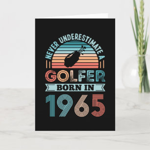 Golfer geboren in 1965 Golfing 60th Birthday Gift Kaart