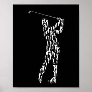 golfer gift golfslagijzer t-shirt poster