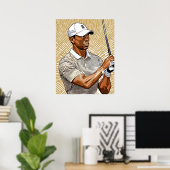 Golfer - Golf Art Print (Thuiskantoor)