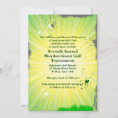 Golfer Golf Cart Golfing Tournament Invitation Kaart (Achterkant)