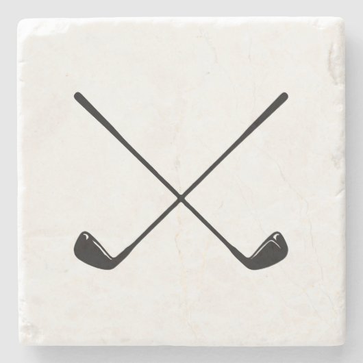 Golfer Golf Crest Pattern Stenen Onderzetter (Voorkant)