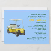 Golfer Golf Golfing 40th Birthday Invitation Kaart (Achterkant)