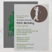 Golfer Golf Golfing 50th Birthday Kaart (Voorkant / Achterkant)