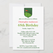 Golfer Golf Golfing 65th Birthday Invitation Kaart (Voorkant)