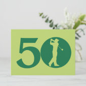 Golfer Golf Green 50th Birthday Invitation (Debout devant)