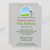 Golfer Golf Invitation 65e anniversaire (Devant / Derrière)