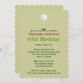 Golfer Golf Invitation 65e anniversaire (Devant / Derrière)