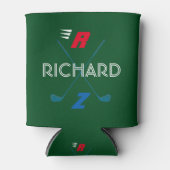 Golfer golf monogram blikjeskoeler (Voorkant)