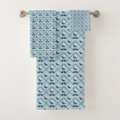 Golfer Golf Pattern Blue Pattern Bad Handdoek (Insitu)