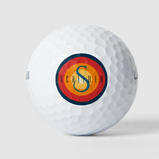 Golfer Golf-speler Gepersonaliseerde Monogram en N Golfballen (Voorkant)