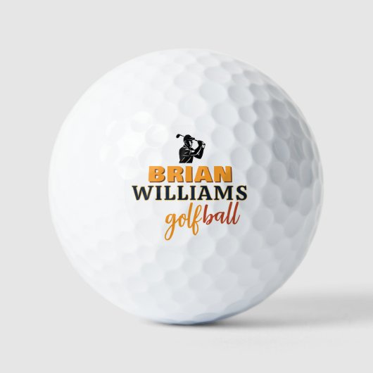Golfer . Golfplayer Name  Golfballen (Voorkant)