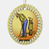 Golfer Grandpa Keramisch Ornament (Links)