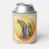 Golfer Grandpa koelbox Blikjeskoeler (Blikje Achterkant)