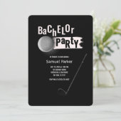 Golfer Groom Golf Bachelor Party Verjaardag Par-T- Kaart (Staand voorkant)