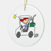 Golfer in Golf Cart Keramisch Ornament (Links)