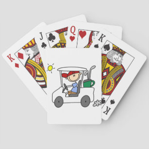 Golfer in Golfkar Pokerkaarten