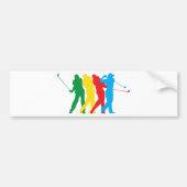 Golfer in Motion Bumpersticker (Voorkant)