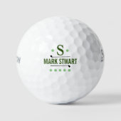 Golfer Initiaal | Golf-speler monogram Golfballen (Voorkant)