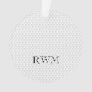 Golfer INITIALEN Golf Memorial Ornament Ball
