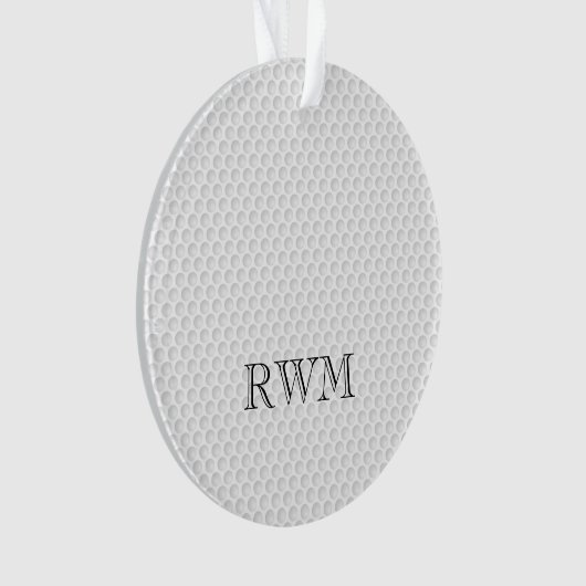 Golfer INITIALS Golf Memorial Orament Ball (devant)