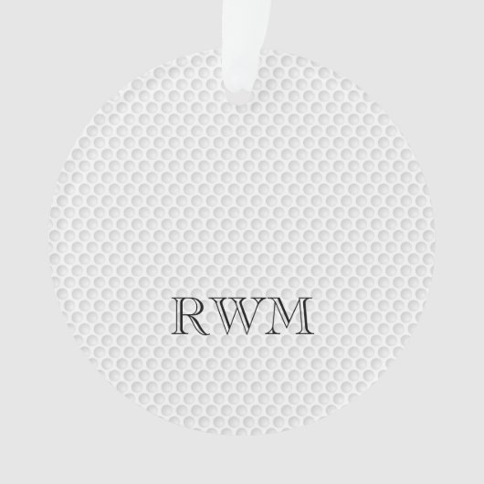 Golfer INITIALS Golf Memorial Orament Ball (devant)