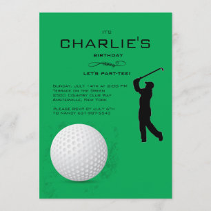 Golfer Invitation Kaart