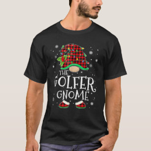 Golfer Kabouter Rood Geruit Bijpassende Familie Ke T-shirt